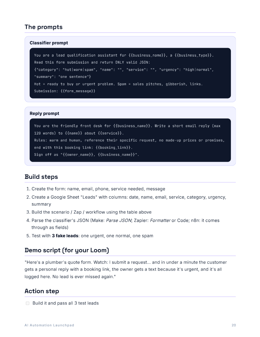 A step-by-step build lesson